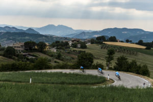 Road cyclists in san Marino